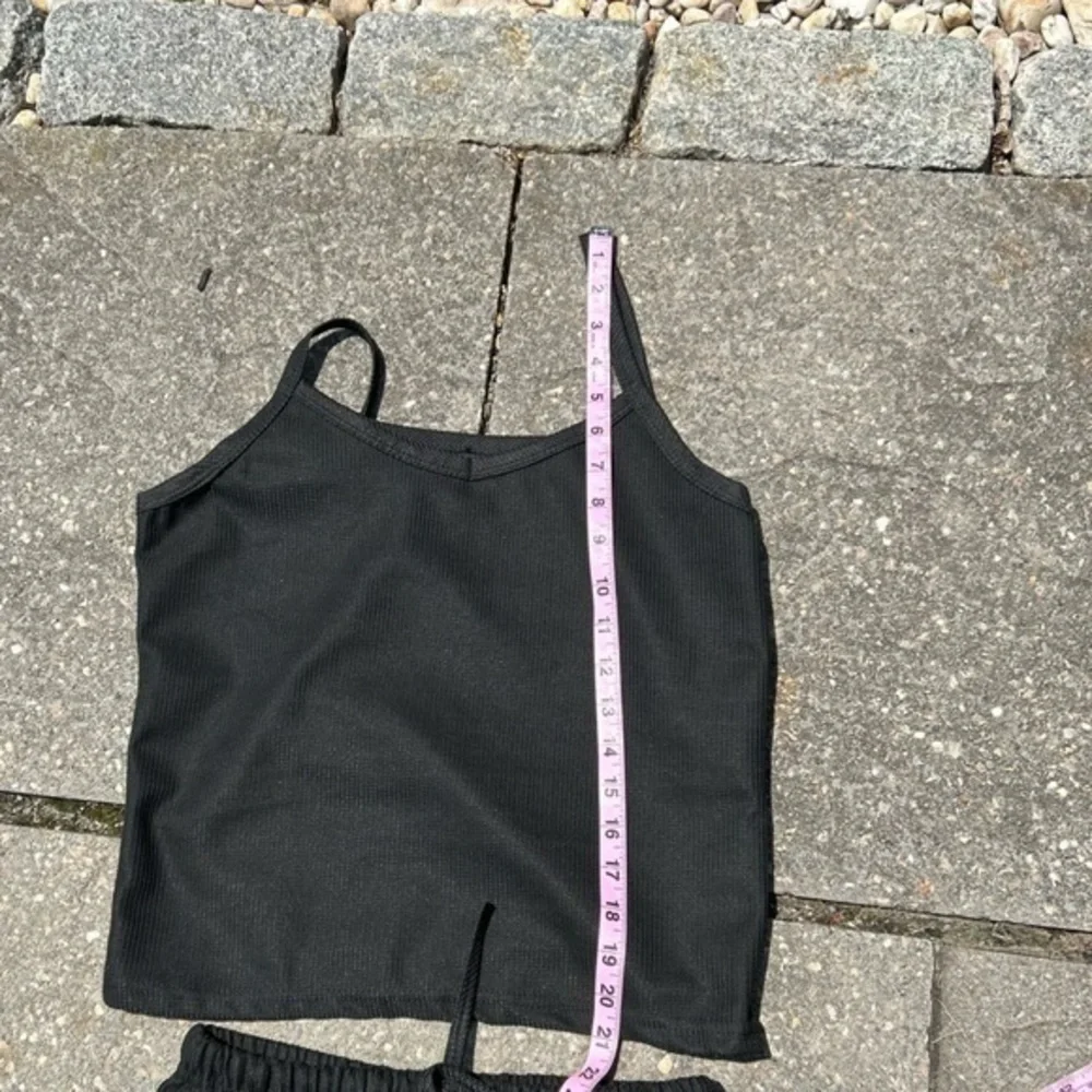 Black, tank top and short set